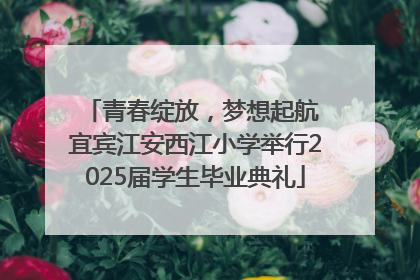 青春绽放，梦想起航 宜宾江安西江小学举行2025届学生毕业典礼